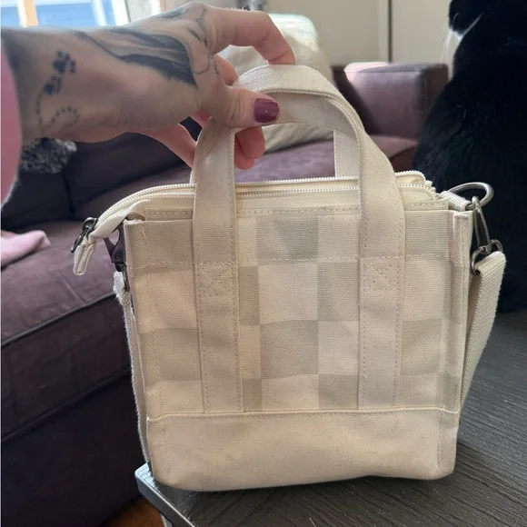 Vans Cream Canvas Tote Bag - Picture 2 of 3